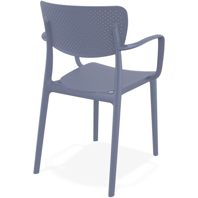 Alterego Geperforeerde stoel met armleuningen torina 54x53x82 cm 3190698 large