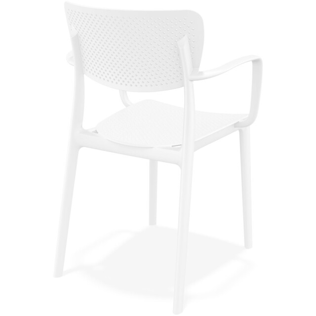 Alterego Geperforeerde stoel met armleuningen torina 54x53x82 cm 3190697 large