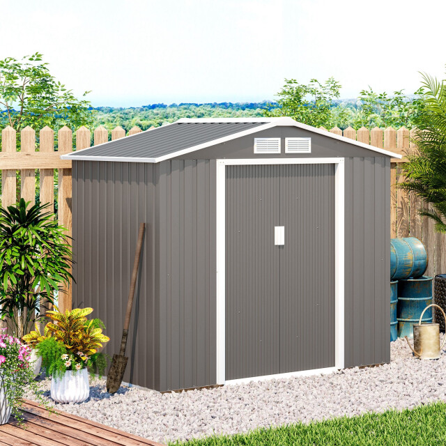 4goodz Outsunny gereedschapsschuur metaal 127x213x185 cm - 3158247 large