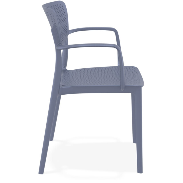 Alterego Geperforeerde stoel met armleuningen torina 54x53x82 cm 3190698 large
