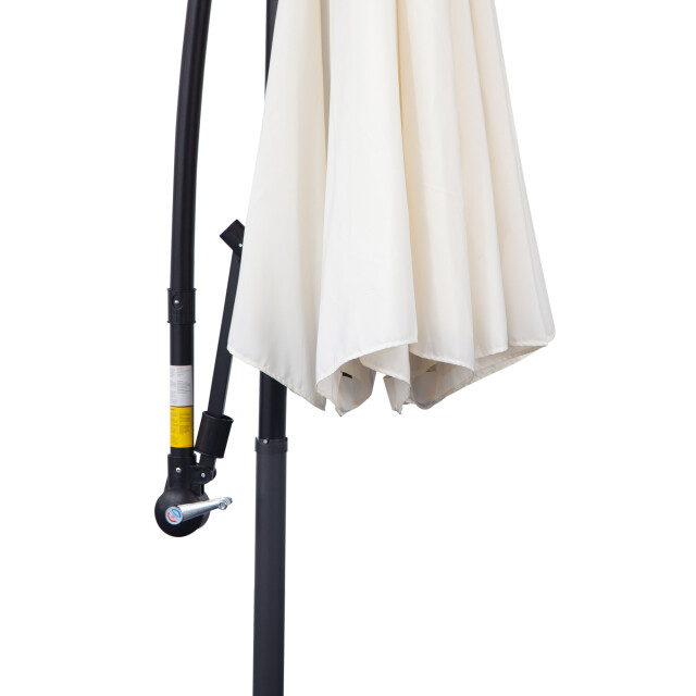 4goodz Outsunny zweefparasol 300 cm rond creme 3158249 large