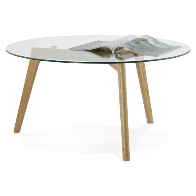 Alterego Glazy ronde woonkamer salontafel 90x90x45 cm 3191453 large