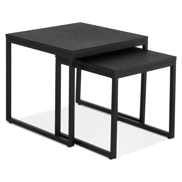 Alterego Set van 2 bijzettafels in industriële stijl moma 3032287 large