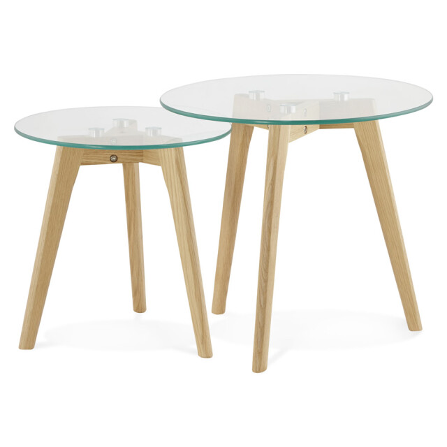Alterego Ronde bijzettafels lovyou 50x50x45 cm 3074856 large