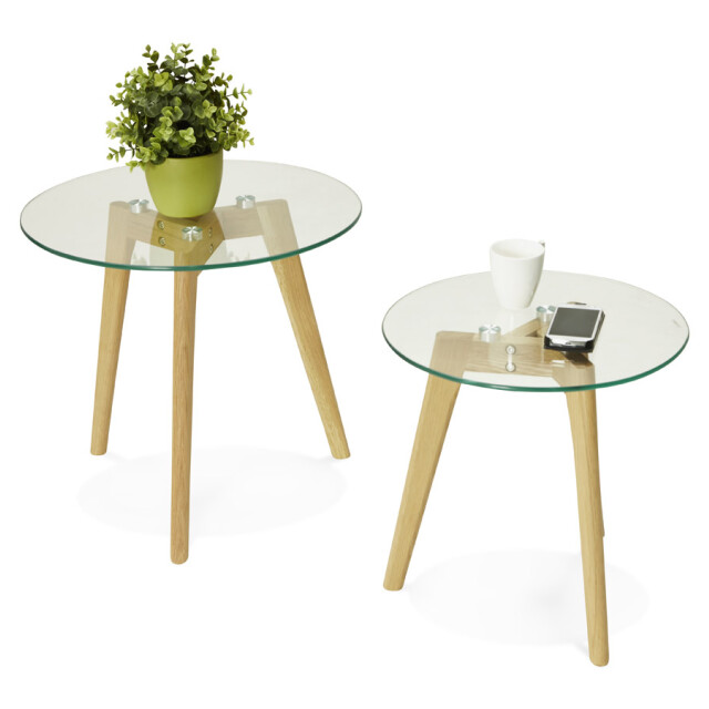 Alterego Ronde bijzettafels lovyou 50x50x45 cm 3074856 large
