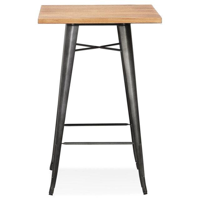 Alterego Gramy hoge tafel in industriële stijl 70x70x1055 cm 3191237 large