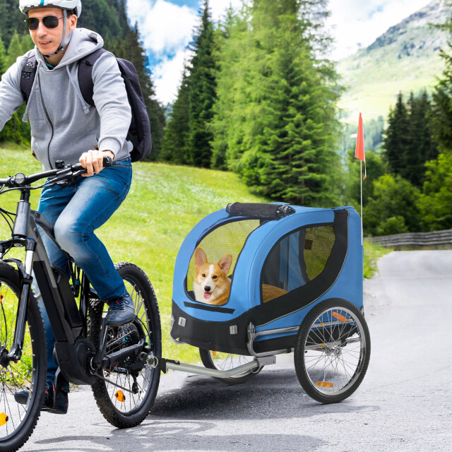 4goodz Pawhut hondentrailer fietskar /zwart 3158253 large