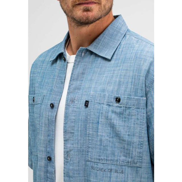 Butcher of Blue Anthony resort chambray shirt ss M2514015-856 large