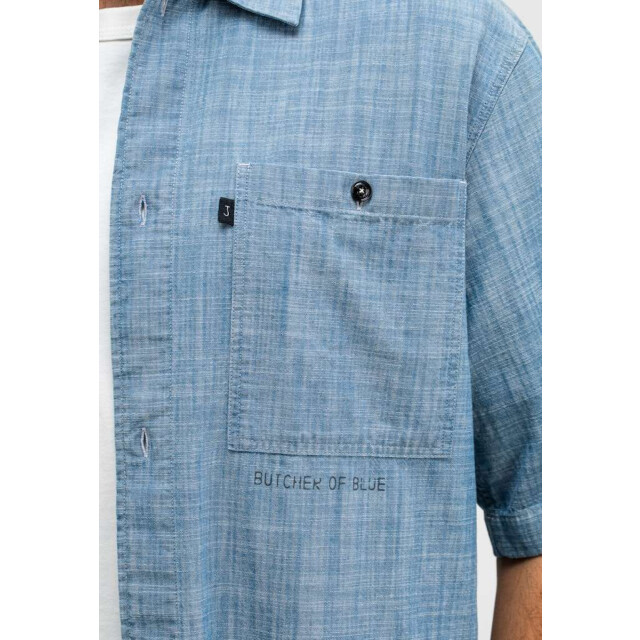 Butcher of Blue Anthony resort chambray shirt ss M2514015-856 large