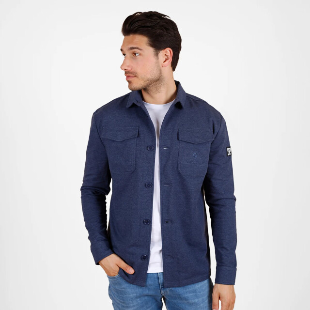 Q1905 Overshirt andel donker melange QM2343054-670-1 large