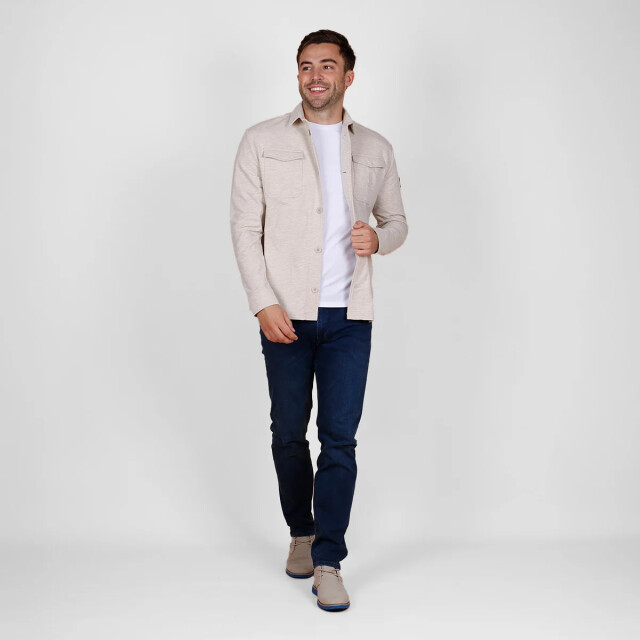 Q1905 Overshirt andel zand melange QM2343054-842-1 large