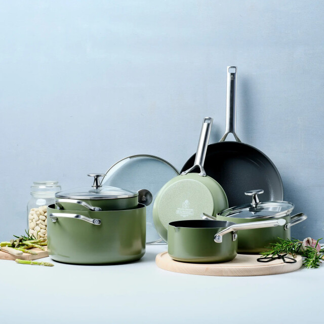 BK Cookware Bk sublime hapjespan keramische antiaanbaklaag olive green 28 cm CC009077-001 large