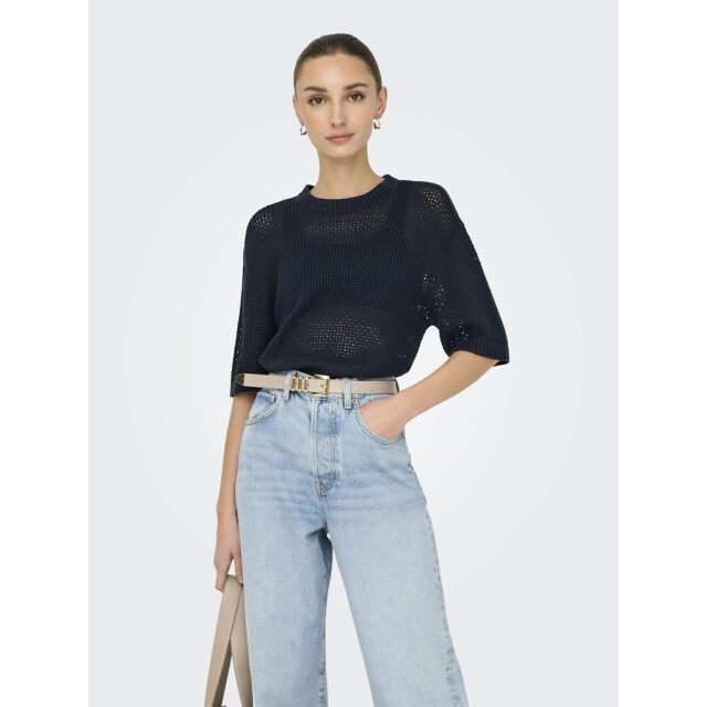 Jacqueline de Yong tikka 2/4 o-neck pullover knt 15346446 total eclipse 06712.261.0103 large