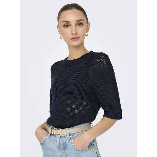 Jacqueline de Yong tikka 2/4 o-neck pullover knt 15346446 total eclipse 06712.261.0103 large