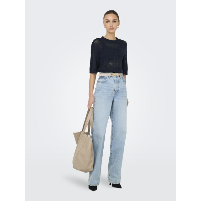 Jacqueline de Yong tikka 2/4 o-neck pullover knt 15346446 total eclipse 06712.261.0103 large