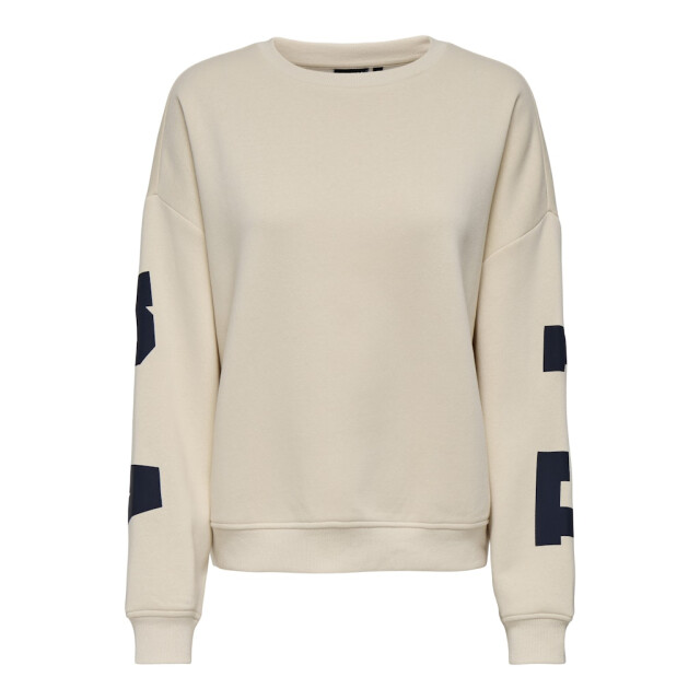 Only onlsweat l/s back/sleeve print swt 15356793 birch 06721.198.0034 large