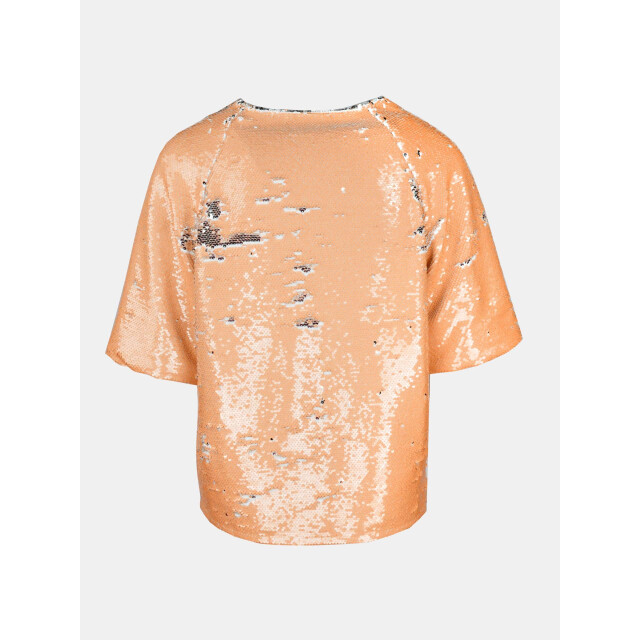 Mucho Gusto ® pailletten trui oranje zilver MUCHO GUSTO® Pailletten Trui Oranje Zilver large
