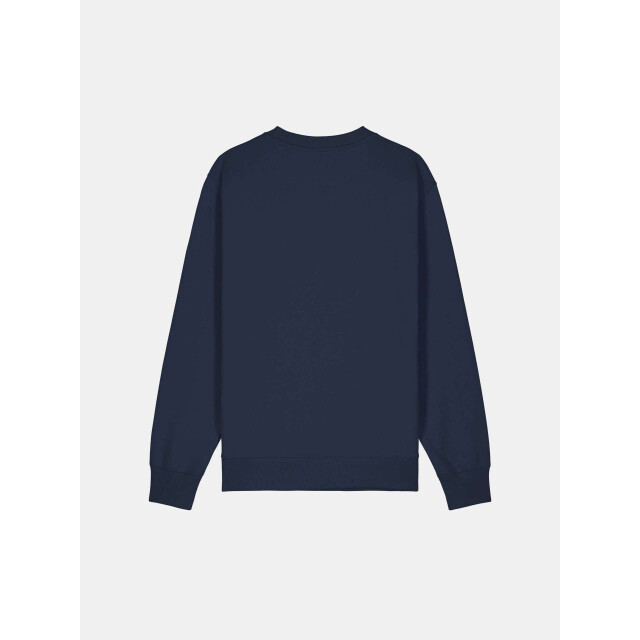 Mucho Gusto ® amsterdam trui blauw met sjaal illustraties MUCHO GUSTO® Amsterdam Trui Blauw met Sjaal Illustraties large