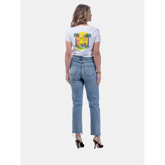 Mucho Gusto ® t-shirt wit achteropdruk paradijsopdruk MUCHO GUSTO® T-Shirt Wit Achteropdruk Paradijsopdruk large