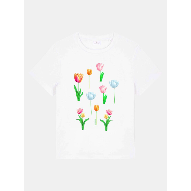 Mucho Gusto ® t-shirt wit tulp elegantie MUCHO GUSTO® T-Shirt Wit Tulp Elegantie large