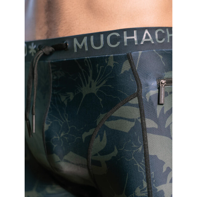 Muchachomalo Heren strakke zwembroek blauw PALMTREES2034-01 large