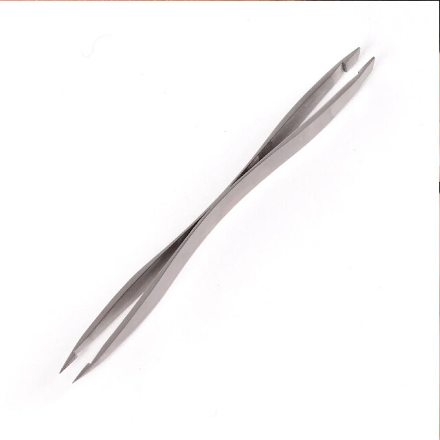 CaliCosy Pincet met dubbele grijze roestvrijstalen uiteinden 10,5 cm 2928658 large