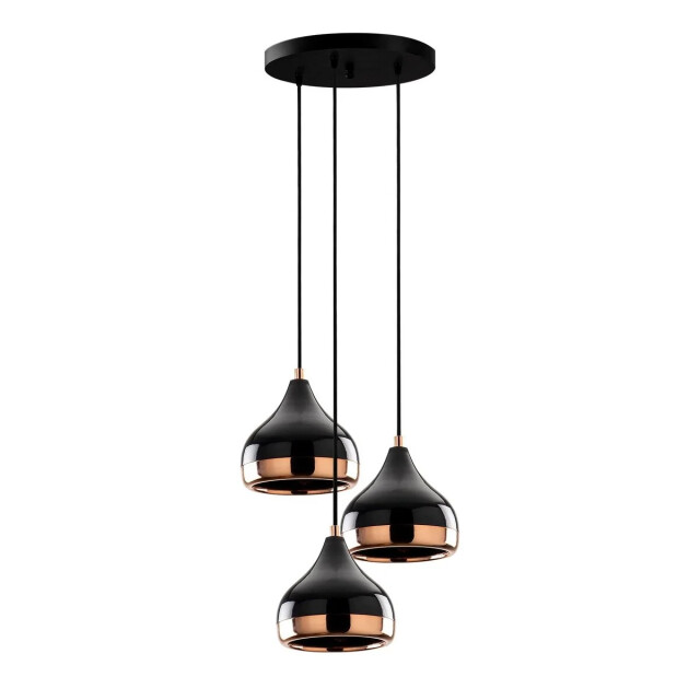 CaliCosy Hanglamp van zwart en koperkleurig metaal met bolvormige basis d37 cm yildo 3067171 large