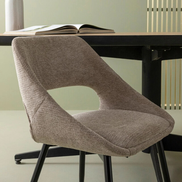 Signature Set van 2 stoelen in stof met metalen onderstel l51 cm elodie 2981041 large