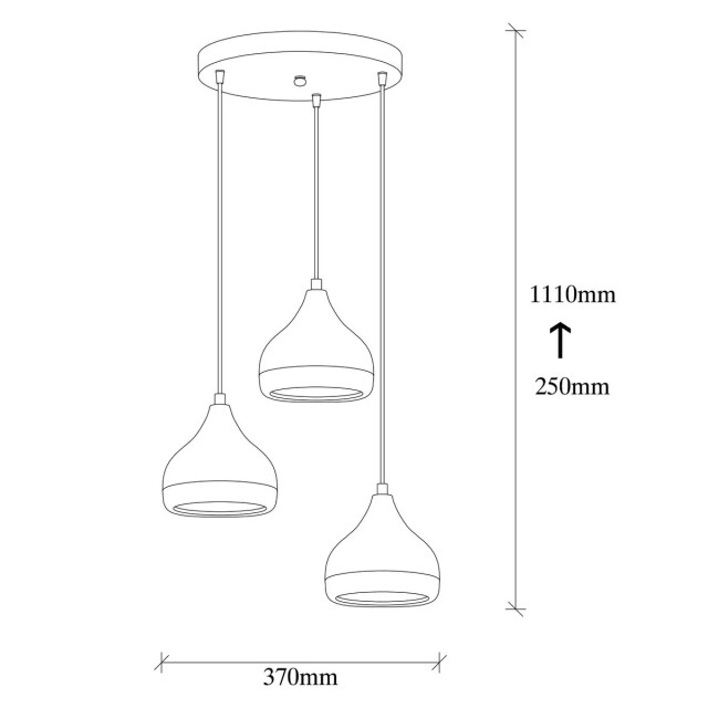 CaliCosy Hanglamp van zwart en koperkleurig metaal met bolvormige basis d37 cm yildo 3067171 large