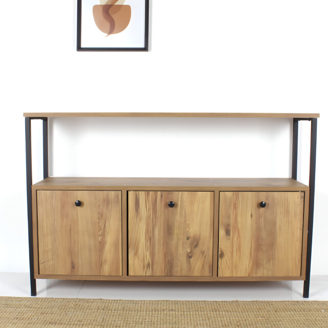 CaliCosy Buffet 3 deuren walnoot decor l120 cm nero 2930418 large