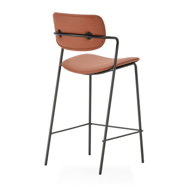 CaliCosy Set van 2 krukken met zwarte metalen poten h66 cm maika 3079156 large
