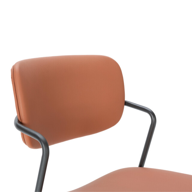 CaliCosy Set van 2 krukken met zwarte metalen poten h66 cm maika 3079156 large