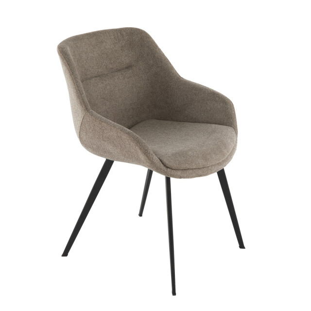Signature Set van 6 bridge-fauteuils in taupekleurige stof l64 cm colombe 3061012 large