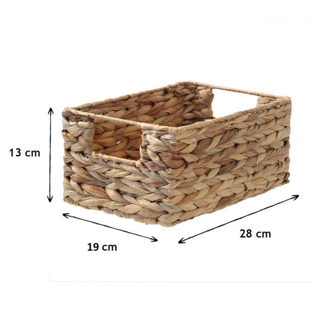 CaliCosy Waterhyacint mandje met metalen frame hoogte 13 cm 2928518 large