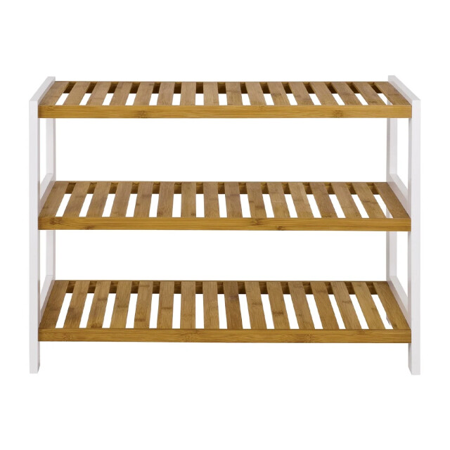 CaliCosy Schoenenrek van bamboe en witte decoratie h55 cm 2951172 large