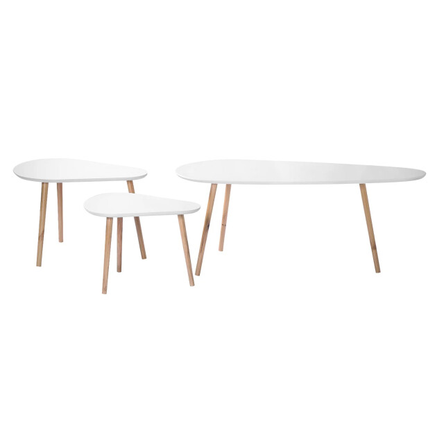 CaliCosy Set van 3 witte en houten nesttafels 2929398 large