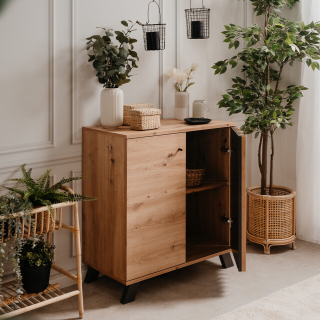 CaliCosy Buffetkast 2 deuren eiken ambachtelijke decoratie l80 cm lublin 2930158 large