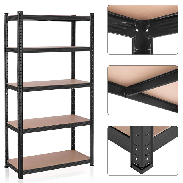 CaliCosy Industriële 5-niveaus modulaire plank als bureau l90 x h180 cm 2929998 large