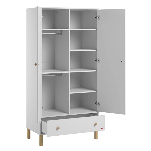 CaliCosy Kledingkast 2 deuren en 1 lade h185 cm tela 2937704 large