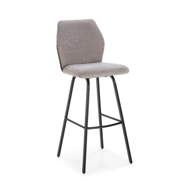 CaliCosy Set van 2 krukken in stof met zwarte metalen poten h75 cm pol 3079144 large