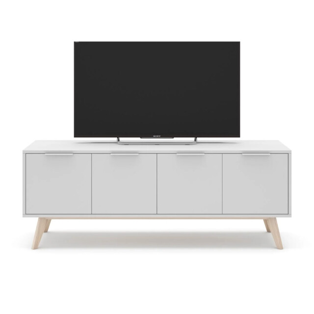 CaliCosy Tv-meubel 4 deuren wit en massief grenen l140 cm campus 2930286 large