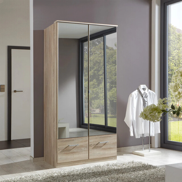 CaliCosy Kast met 2 spiegeldeuren en 2 laden l91 cm 2937651 large