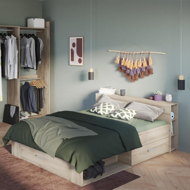 CaliCosy Bed met 2 plaatsen, 3 laden en vakken 140 x 190 cm pocket 2937591 large