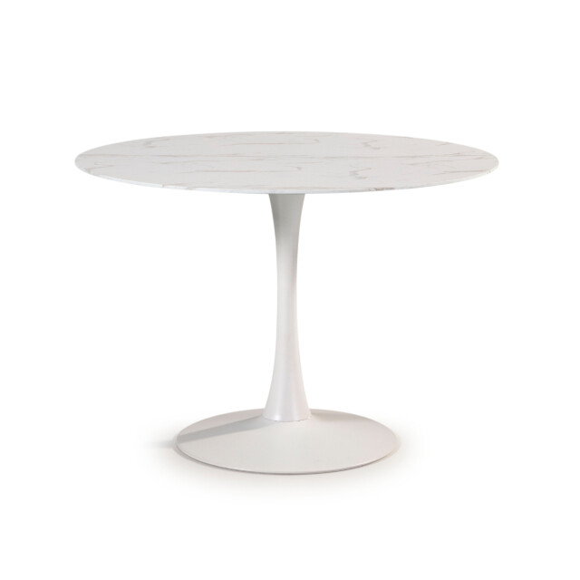 CaliCosy Ronde tafel met glazen blad in marmerlook l110 cm ada 3078864 large