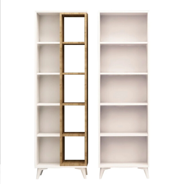 CaliCosy Etagère 15 planken eiken en wit decor h162 cm potenza 2930446 large