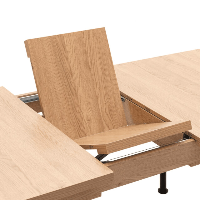 CaliCosy Uitschuifbare tafel van 160 tot 198 cm, eiken en zwart decor nala 3061559 large