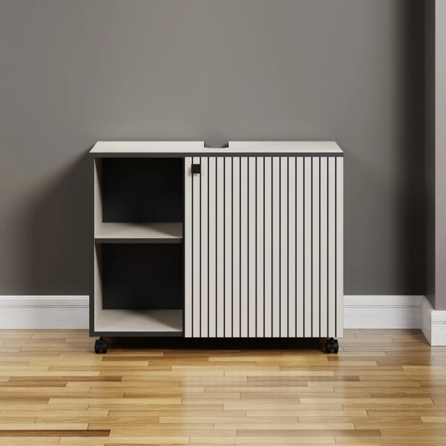 CaliCosy Onderkast met wielen, 1 deur en 2 open vakken l80 cm purebliss 3042298 large