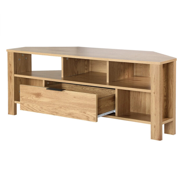CaliCosy Hoek-tv-meubel 1 lade eiken decor l120 cm 2930266 large