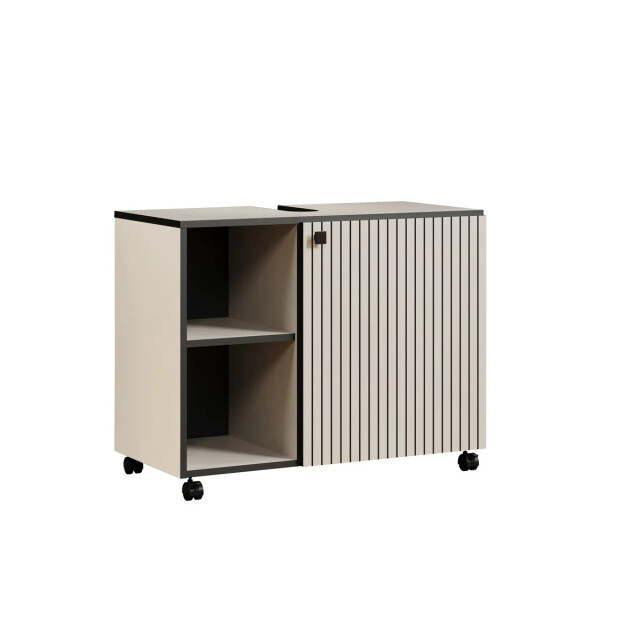 CaliCosy Onderkast met wielen, 1 deur en 2 open vakken l80 cm purebliss 3042298 large