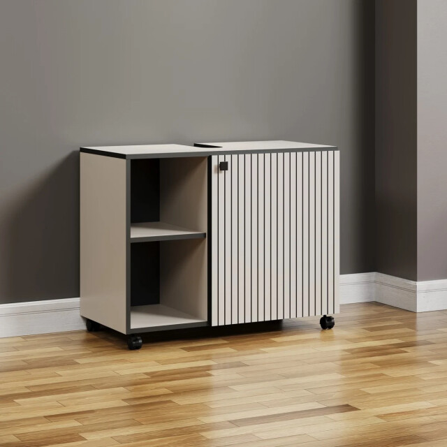 CaliCosy Onderkast met wielen, 1 deur en 2 open vakken l80 cm purebliss 3042298 large